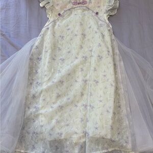 Floral Fairy Dress with Sheer Overlay traditionally Chinese qipao